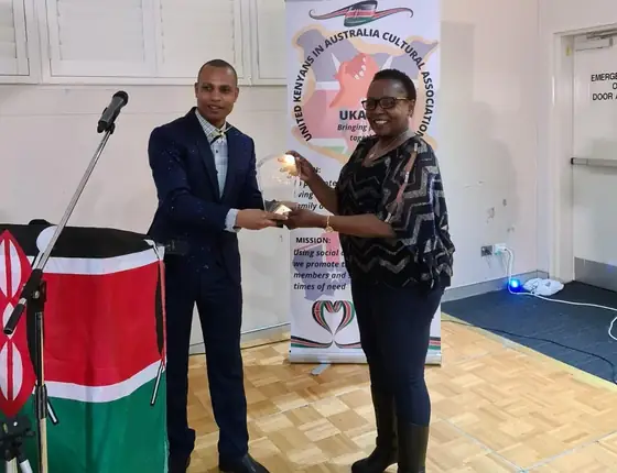 Award presentation at a UKACA event